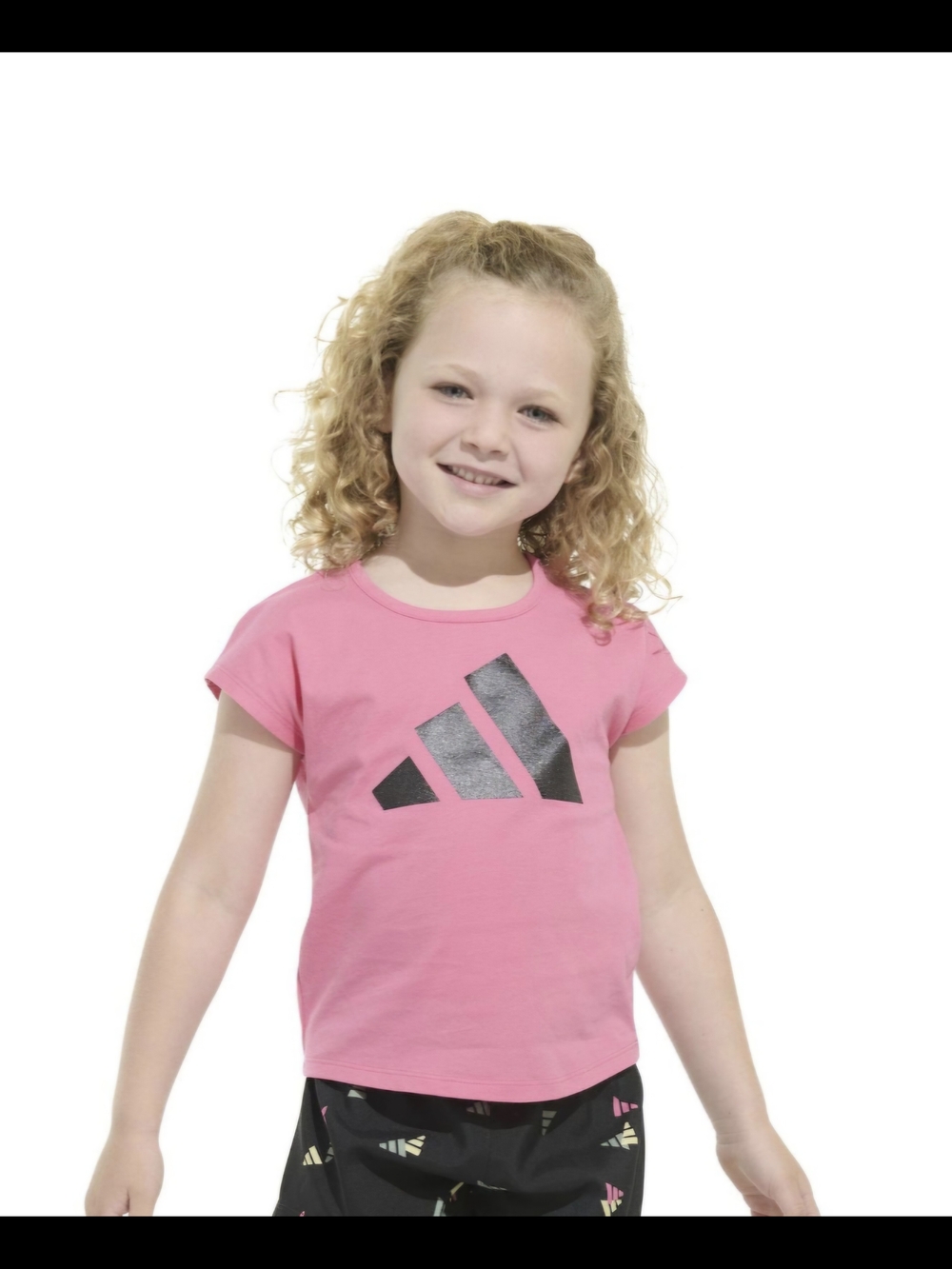 NWT Adidas Girls Cap-Sleeve Graphic Tee - Size 6X